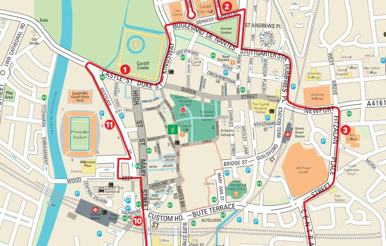 RED Buses Cardiff - RED Route