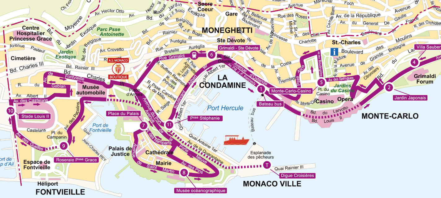RED Buses Monaco - RED Route