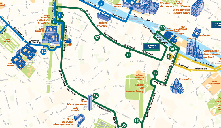 Green Buses Paris - Green Route